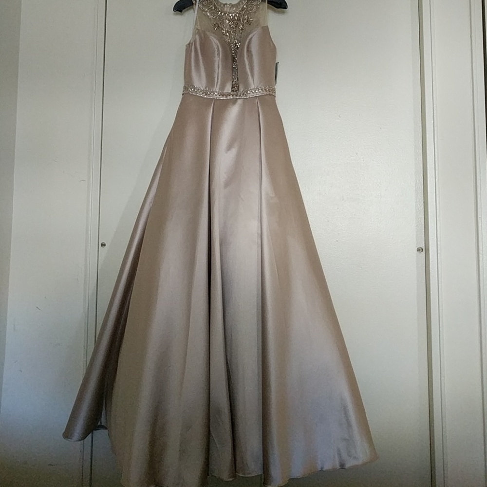 Camille La Vie champagne ball gown, sweet 16